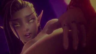 Hot sex with Elaisha in stunning 4K, 60FPS, 3D hentai game quality