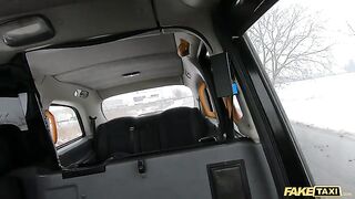 Asian chick urinates right in the middle of the road in FakeTaxi