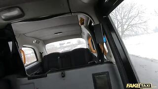 Asian chick urinates right in the middle of the road in FakeTaxi