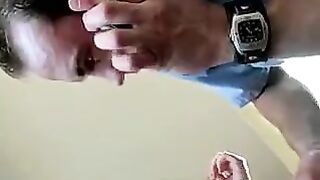 Fisting anal sex with a mobile phone and remote control as a toy