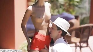A Russian guy fucked his young girlfriend hard