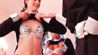 A nun forced three girls to engage in passionate group encounter
