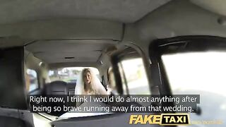 A hot bride changed her clothes with a taxi driver