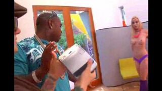 Malibu tries on samples of intense anal sex with a blonde beauty