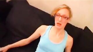A young guy had sex with a thin French woman