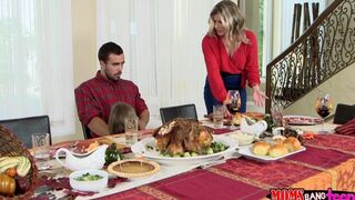 The family dinner ended with a hot FFM threesome, just like some friends I know!