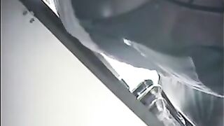 The guy put a camera in the shop and shot under girls' skirts