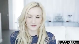 Blonde beauty fingering with a vibrator while getting fucked by BBC