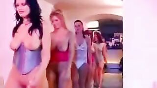 Gangbang with a girl who has big natural tits, a beauty