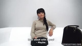 Czech teen with great figure gets fucked during casting session