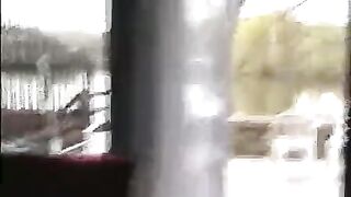 A hot chick was walking when a pervert started to peep under her skirt