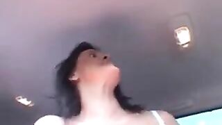 Three cool guys brought a prostitute to the forest and fucked her roughly