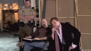 The boss pulled his subordinate to fuck on the table