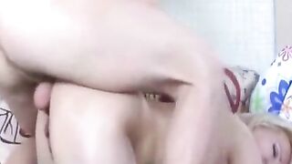 A mature woman has anal sex right at her home