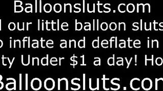 The girl was rubbing her boobs on the bed and got excited