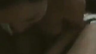 A BBW woman is dancing naked in front of her husband, showcasing her curves