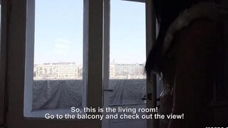 The tourist girl paid for accommodation in kind