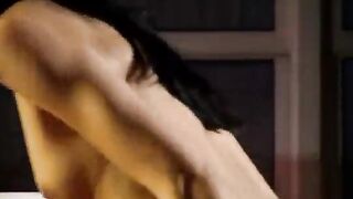 Drunk beauties have sex on the couch in the club