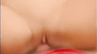 A blonde girl is fucking like a slutty whore
