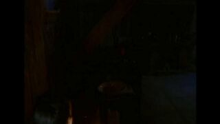 A beautiful girl in medieval clothes has sex with a guy who has big natural breasts