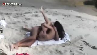 Real hidden shooting on the beach with sexy girls