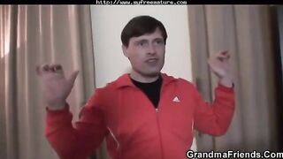 Sex of grandfather, grandson and grandmother – a forbidden family fuck