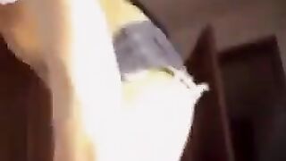A cute girl with natural boobs appeared on Russian webcam
