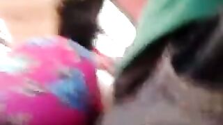 A riser is rubbed in the pussy of girls on the bus