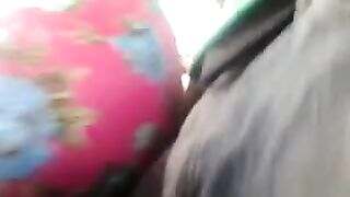 A riser is rubbed in the pussy of girls on the bus