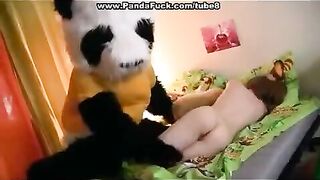 Plush toy Mishka got fucked by her pervert guy or vice versa