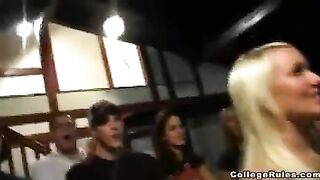 Drunk chicks getting fucked at a wild party