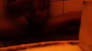 First, the girl washed herself in the shower stream, then got to the next step