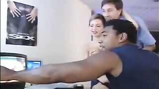 Actress fucked by two guys who were listening to her acting