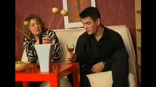 A drunk guy was fucked by his mother, who was very sexy MILF