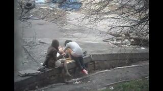 The young guy was photographing sex on the city streets