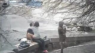 The young guy was photographing sex on the city streets