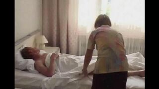 The girl was bored and had sex with a sleeping father