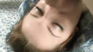 Girl takes a dick in her mouth and shakes her head very actively