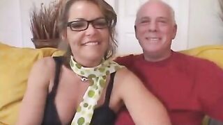 The grandfather arranged a meeting for his wife with a student