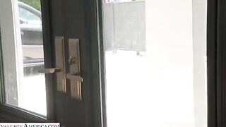 Skinny brunette gets her juicy butt pounded hard in a steamy scene