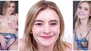 The boy’s cock gets harder as he watches the hot blondie moving her body