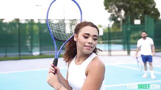 Guy finished his practice and fucked a girl with a big ass
