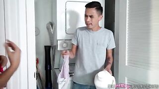 Hahaha… You’re Sniffing My Panties Pervert! - Asian teen gets her pussy wet
