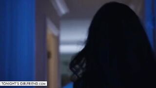 Suttin puts on sexy lingerie and takes care of her fan for money