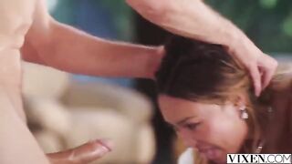 Girl receives a large penis and comes out winner