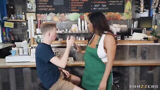 The barista with big tits makes the best coffee in the world