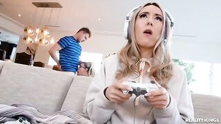 A hot nerd gets fucked by her boyfriend in glasses