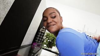 She’s fucking around at work and gets caught in a compromising position