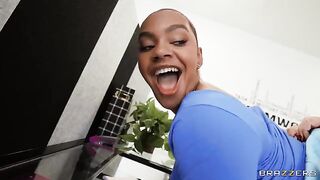 She’s fucking around at work and gets caught in a compromising position