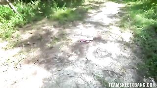 A girl would like to have sex right in the nature